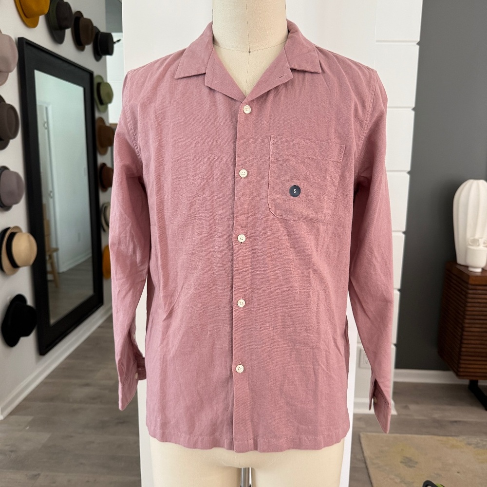 Abercrombie and Fitch Men's Pink Long Sleeve Shirt, Size‎ Small